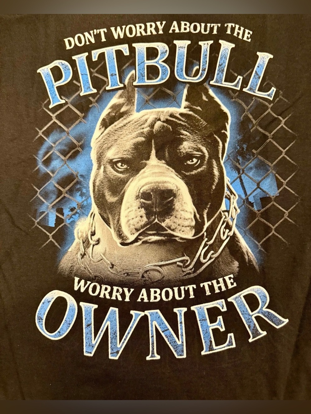 Vintage Y2K Pitbull "Don't Worry About The Pitbull, Worry About The Owner" Shirt